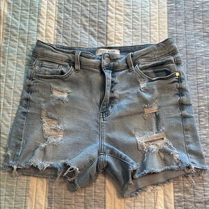 Judy Blue Distressed Denim Shorts GUC